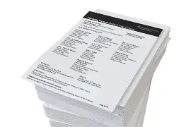 Black and White Printout